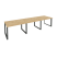 Стол переговорный Onix O.MO-PRG-3.2 3540x980x750 (Тиквуд Темный/Белый Металл)
