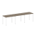 Рабочая станция на 3 раб. места Metal System Style БП.СМ-3.1 3000x720x750 (Дуб Наварра/Серый металл)