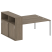 Рабочая станция с опорным шкафом-купе Metal System Style БП.РС-СШК-2.4 2010x1475x1098 (Дуб Наварра/Серый металл)