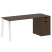Стол письменный VR.SP-3-178.1.A 1780x720x750 (Серый/Белый Металл)