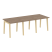 Стол переговорный на деревянных опорах Onix Wood OW.PRG-3.0 2340x980x750 (Тиквуд Светлый/Дуб Темный)