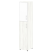 Шкаф для документов узкий со стеклом белым LT.SU-1.7 R (L) White (Вяз Благородный)
