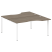 Рабочая станция криволинейная Metal System Style БП.РАС-СА-2.1 1600x1835x750 (Дуб Наварра/Серый металл)