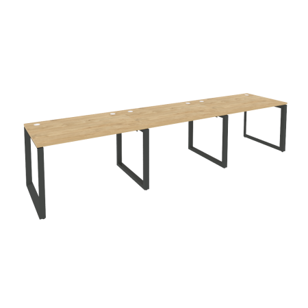 Рабочая станция на О-образном м/к Onix O.MO-RS-3.2.8 3540x800x750 (Тиквуд Светлый/Черный металл)
