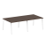 Стол для переговоров (2 столешницы) на А-образном м/к Metal System Style БА.ПРГ-2.2 2400x1235x750 (Дуб наварра/Серый металл)