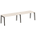 Рабочая станция на деревянных опорах Onix Wood OW.RS-2.4.8 3160x800x750 (Тиквуд Светлый/Дуб Темный)