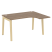 Стол эргономичный правый на деревянных опорах Onix Wood OW.SA-3R 1380x1180x750 (Тиквуд Светлый/Дуб Темный)
