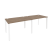 Рабочая станция на П-образном м/к Onix O.MP-RS-2.2.8 2360x800x750 (Тиквуд Темный/Белый Металл)