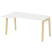Стол эргономичный левый на деревянных опорах Onix Wood OW.SA-1L 1580x980x750 (Тиквуд Светлый/Дуб Темный)