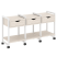 Тумба на колесных опорах наборная VR.L-TN-4.K 1440x460x767 (Тиквуд Темный/Белый металл)