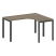 Стол криволинейный правый Metal System Style БП.СА-3 Пр 1400x1200x750 (Дуб Наварра/Серый металл)