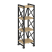 Стеллаж на колесных опорах-4 полки VR.L-MST.K-4.4 400x400x1334 (Тиквуд Темный/Белый металл)
