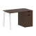Стол письменный VR.SP-3-118.1.A 1180x720x750 (Серый/Белый Металл)