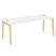 Стол руководителя на деревянных опорах Onix Wood Direct OW.SRR-6.8 1980x800x750 (Тиквуд Темный/Дуб Светлый)