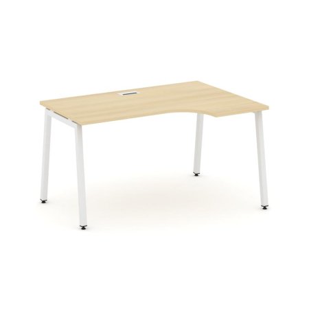 Стол рабочий эргономичный SN-4A.SPA-021(R) (1380х800/980х750) (Акация Лорка/Металл Белый)