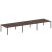 Рабочая станция на 6 раб. мест Metal System Style БП.СМ-6.5 5400x1475x750 (Дуб Наварра/Серый металл)