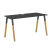 Стол прямой Forta FST 1367 1380x733x670 (Дуб Гамильтон/Черный графит)