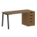 Стол письменный VR.SP-3-158.4.A 1580x720x750 (Серый/Белый Металл)