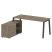 Рабочая станция с тумбой на А-образном м/к Metal System Style БА.РС-СТС-2.4 (L) 1700x1520x750 (Дуб наварра/Серый металл)