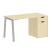 Стол письменный VR.SP-3-138.1.A 1380x720x750 (Серый/Белый Металл)