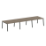Стол для переговоров (3 столешницы) на А-образном м/к Metal System Style БА.ПРГ-3.3 4200x1235x750 (Дуб наварра/Серый металл)