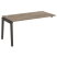 Наборный элемент рабочей станции на деревянных опорах Onix Wood OW.1.NRS-4.8 1580x800x750 (Тиквуд Светлый/Дуб Темный)