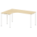 Стол криволинейный левый Metal System Style БП.СА-4 Л 1600x1200x750 (Дуб Наварра/Серый металл)