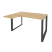 Стол эргономичный левый на О-образном м/к Onix O.MO-SA-3L 1380x1180x750 (Тиквуд Темный/Белый Металл)