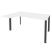 Стол эргономичный левый на П-образном м/к Onix O.MP-SA-4L 1580x1180x750 (Тиквуд Темный/Белый Металл)