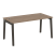 Стол руководителя на деревянных опорах Onix Wood Direct OW.SRR-4.8 1580x800x750 (Тиквуд Темный/Дуб Светлый)