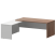 Стол руководителя левый Кортез KZP-20L 2000x2000x750 (Темный шимо/Графит)