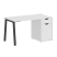 Стол письменный VR.SP-3-138.1.A 1380x720x750 (Серый/Белый Металл)