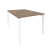 Рабочая станция на П-образном м/к Onix O.MP-D.RS-2.1.7 980x1475x750 (Тиквуд Темный/Белый Металл)