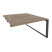 Стол-приставка двойной на О-образном м/к к опорным элем. Onix O.MO-D.SPR-3.8 1380x1635x750 (Тиквуд Темный/Белый Металл)