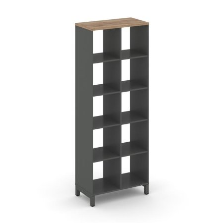 Каркас стеллажа 5 ярусов SN.KS-520 (754х400х1982) (Антрацит/Дуб Табак/Металл Антрацит)