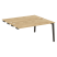 Стол-приставка двойной на деревянных опорах Onix Wood OW.D.SPR-4.7 1580x1475x750 (Тиквуд Светлый/Дуб Темный)