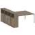 Рабочая станция с опорным шкафом-купе Metal System Style БП.РС-СШК-4.5 2210x2332x1098 (Дуб Наварра/Серый металл)