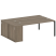 Рабочая станция с опорным шкафом-купе Metal System Style БП.РС-СШК-1.5 2210x1475x750 (Дуб Наварра/Серый металл)