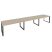 Стол переговорный Onix O.MO-PRG-3.4 4740x980x750 (Тиквуд Темный/Белый Металл)