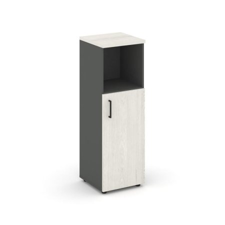 Шкаф средний узкий SN.STU-201(R) (400х400х1203) (Антрацит/Дуб Наварра)