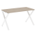 Стол рабочий VR.L-SRX-3.7 1380x720x750 (Тиквуд Темный/Белый металл)