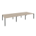 Рабочая станция на П-образном м/к Onix O.MP-D.RS-6.3.8 4140x1635x750 (Тиквуд Темный/Белый Металл)
