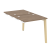 Стол-приставка двойной на деревянных опорах Onix Wood OW.D.SPR-0.7 780x1475x750 (Тиквуд Светлый/Дуб Темный)