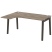 Стол эргономичный левый на деревянных опорах Onix Wood OW.SA-4L 1580x1180x750 (Тиквуд Светлый/Дуб Темный)