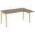 Стол эргономичный правый на деревянных опорах Onix Wood OW.SA-4R 1580x1180x750 (Тиквуд Светлый/Дуб Темный)