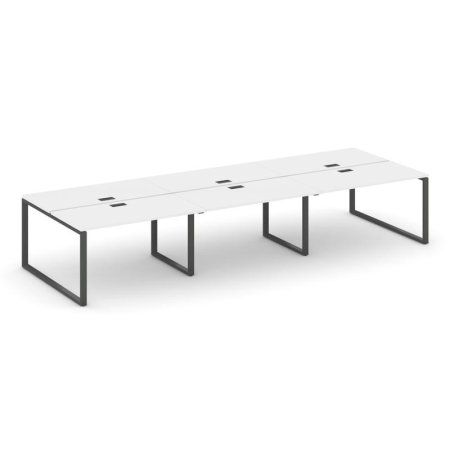 Рабочая станция 2-х сторонняя SN-6O.DRS-061 (2940х1232х750) (Белый/Металл Антрацит)