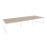 Рабочая станция на О-образном м/к Onix O.MO-D.RS-6.3.7 4140x1475x750 (Тиквуд Темный/Белый Металл)
