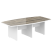 Стол для переговоров Morris MCT 2412 2400x1200x750 (Дуб Базель/Белый)