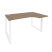 Стол эргономичный правый на О-образном м/к Onix O.MO-SA-2R 1380x980x750 (Тиквуд Темный/Белый Металл)