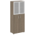Шкаф комбинированный со стеклом в алюминиевой раме нужен топ LT.ST 1.7R 800x450x1990 (Вяз Благородный)